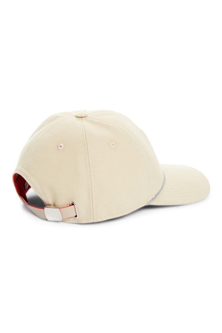 Logo Embroidered Cotton Baseball Cap, Alternate, color, SAHARIENNE