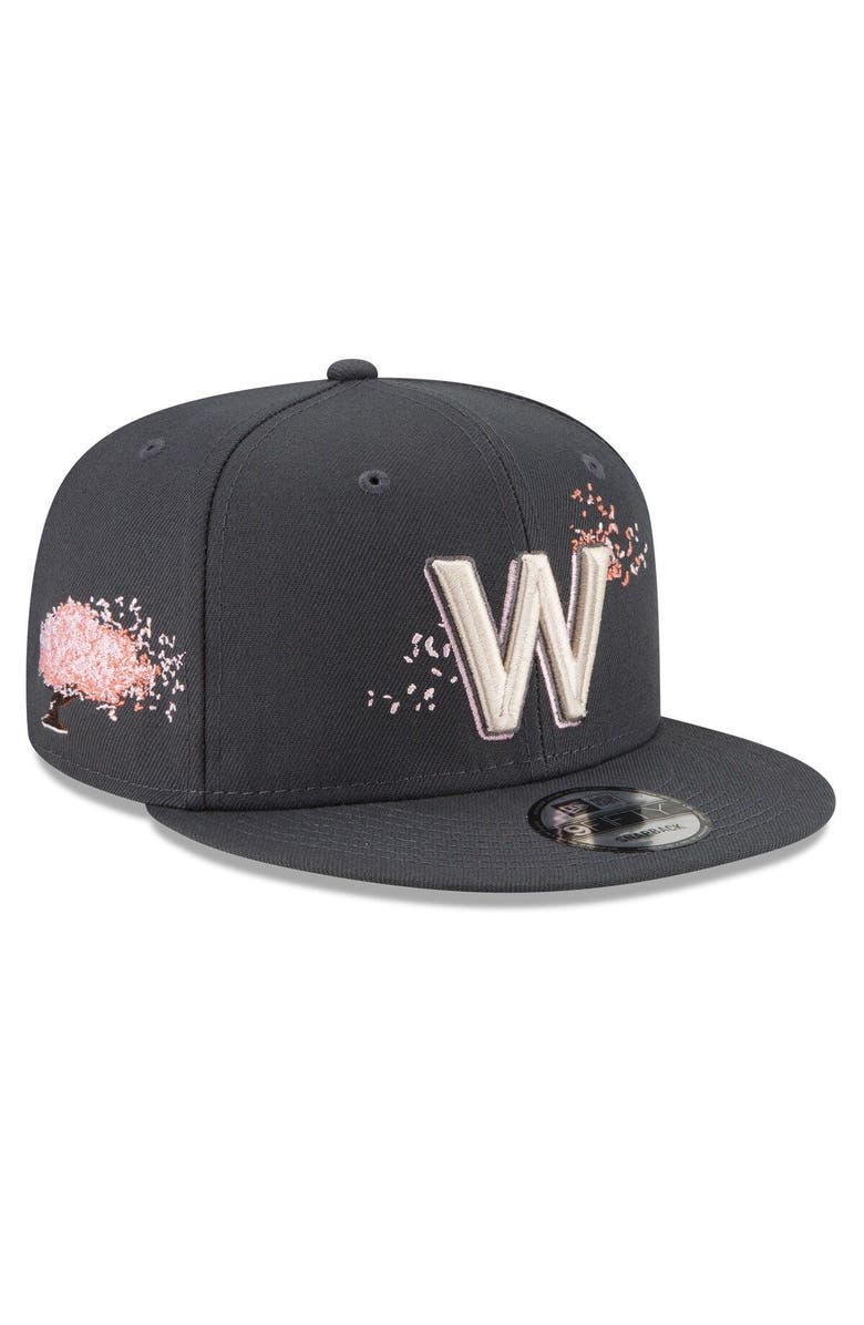 New Era Men's New Era Graphite Washington Nationals 2022 City Connect 9FIFTY Snapback Adjustable Hat, Main, color, 
