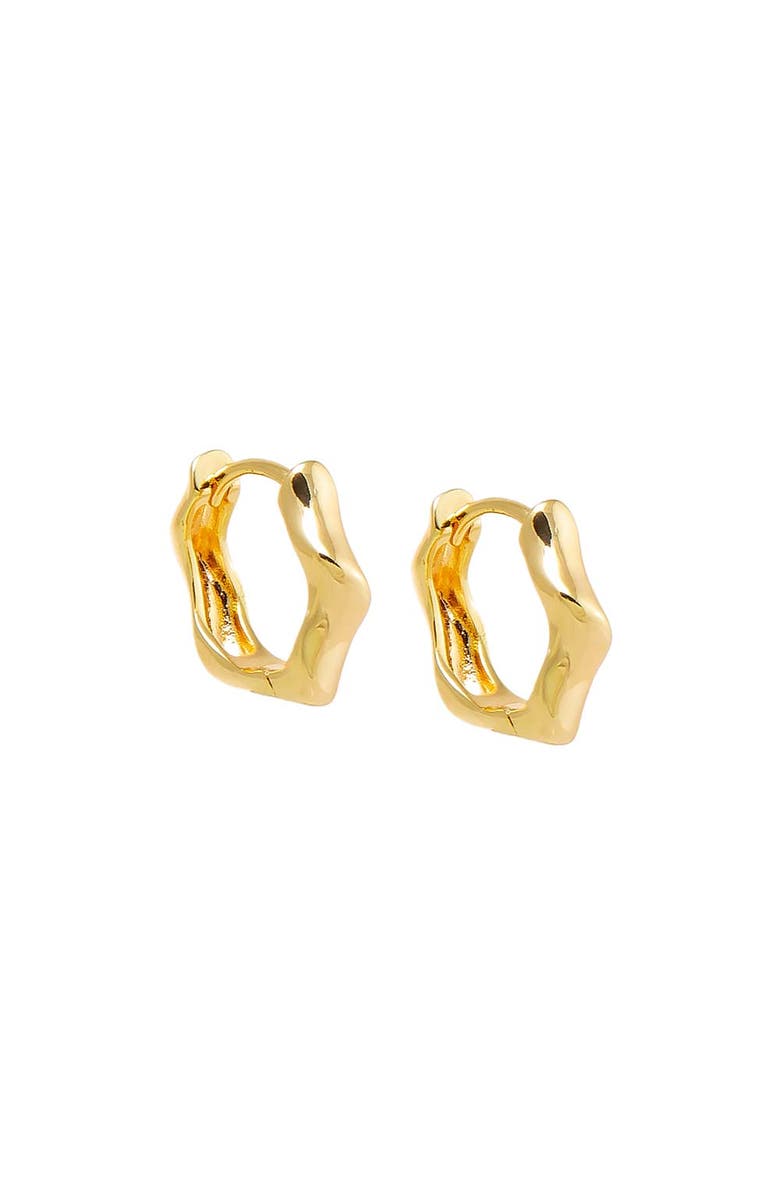 BY ADINA EDEN Solid Twisted Shape Huggie Earring, Main, color, Gold