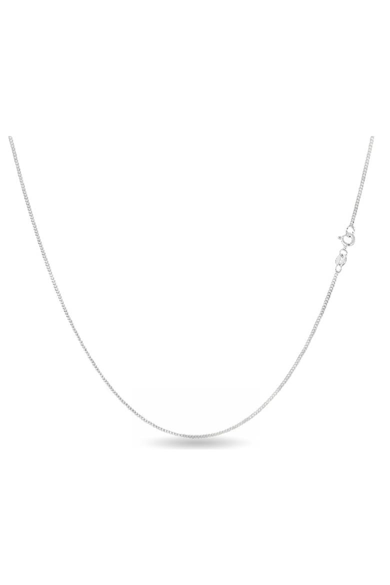 Sterling Silver Thin Curb Chain Necklace, Main, color, Silver