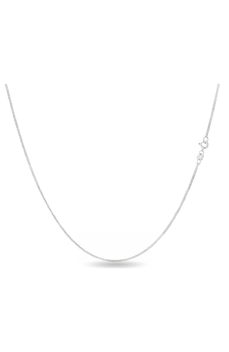 Donatello Gian Sterling Silver Thin Curb Chain Necklace, Main, color, Silver