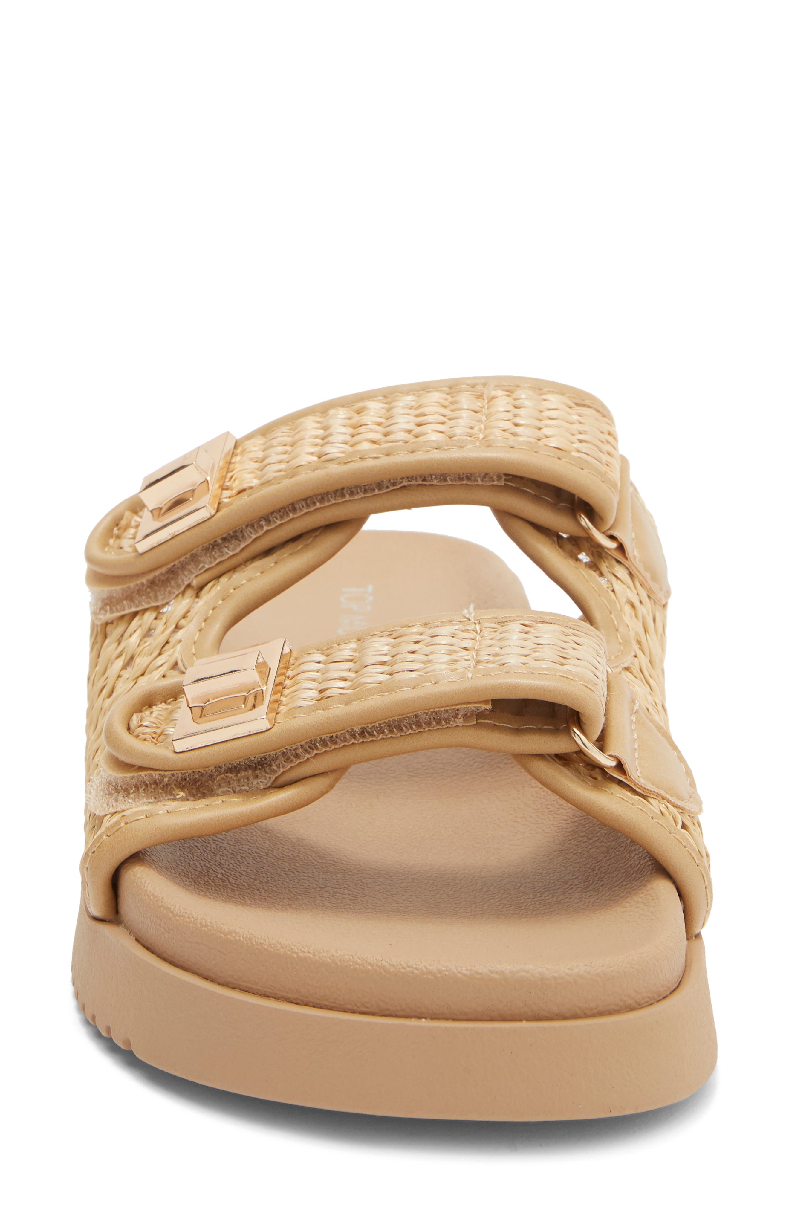 TOP MODA Lyon Sandal, Alternate, color, Beige Raffia