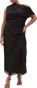 City Chic VIvid One-Shoulder Maxi Dress