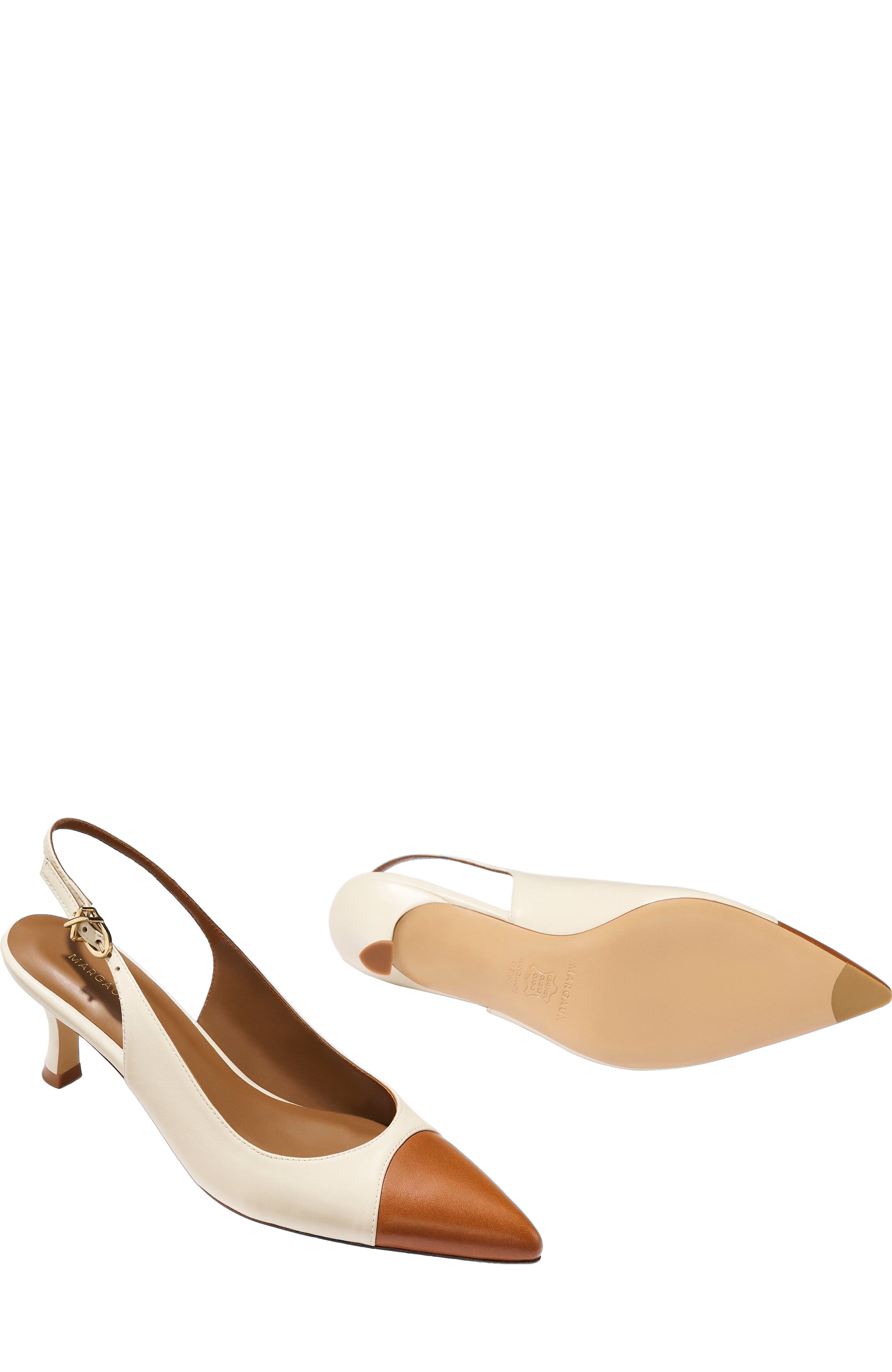 MARGAUX The Colette Cap-Toe, Alternate, color, Cotton And Saddle Nappa