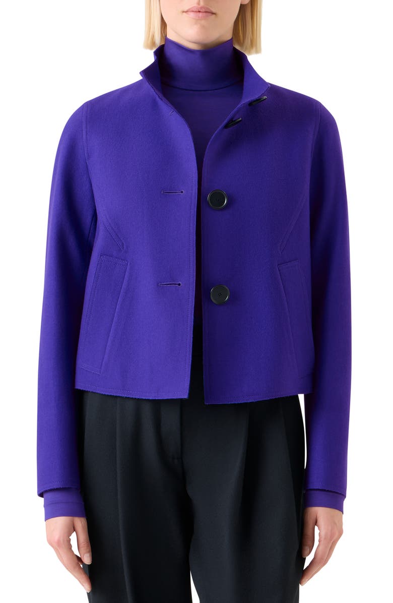 Akris punto Wool Blend Felt Jacket, Main, color,
