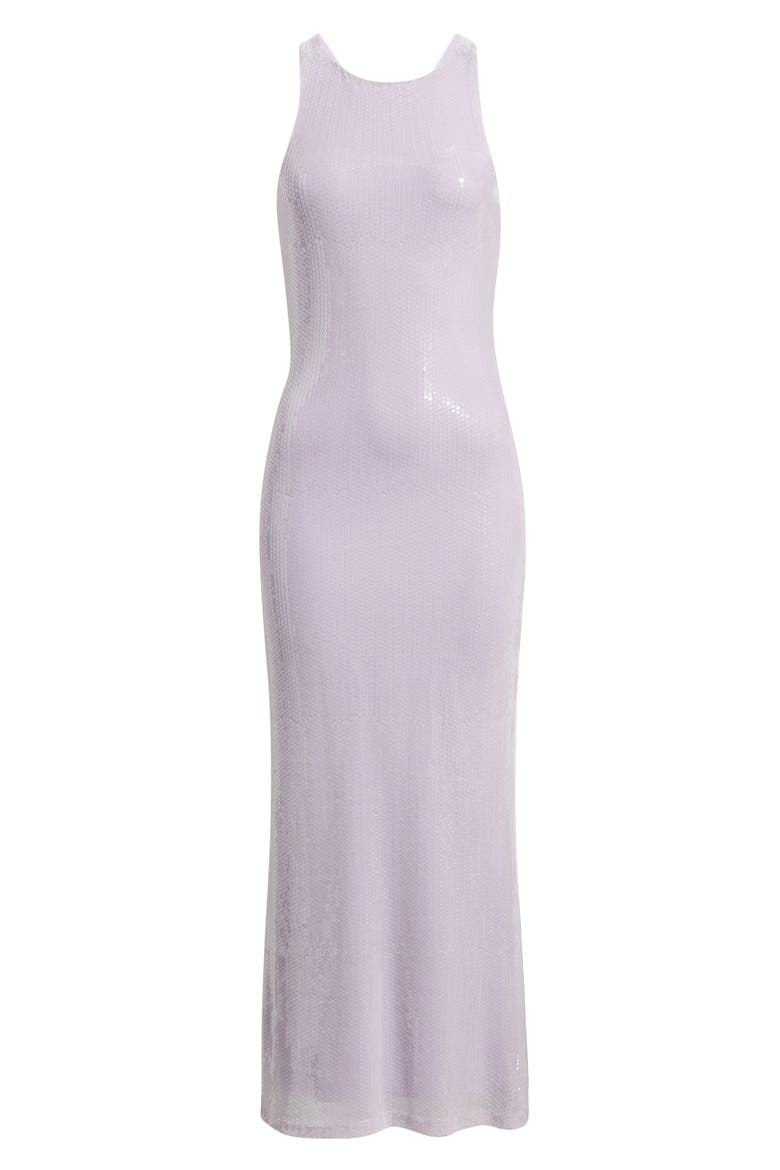 Sequin Sleeveless Gown, Alternate, color, LILAC