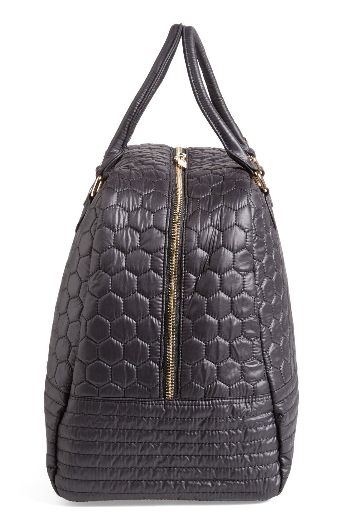 'Heartbeat' Duffel Bag, Alternate, color, BLACK