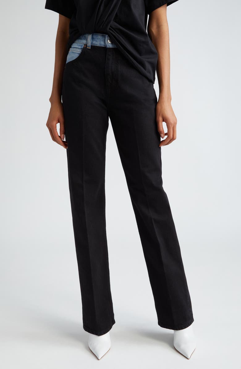 Victoria Beckham Julia Patchwork Jeans, Main, color, 