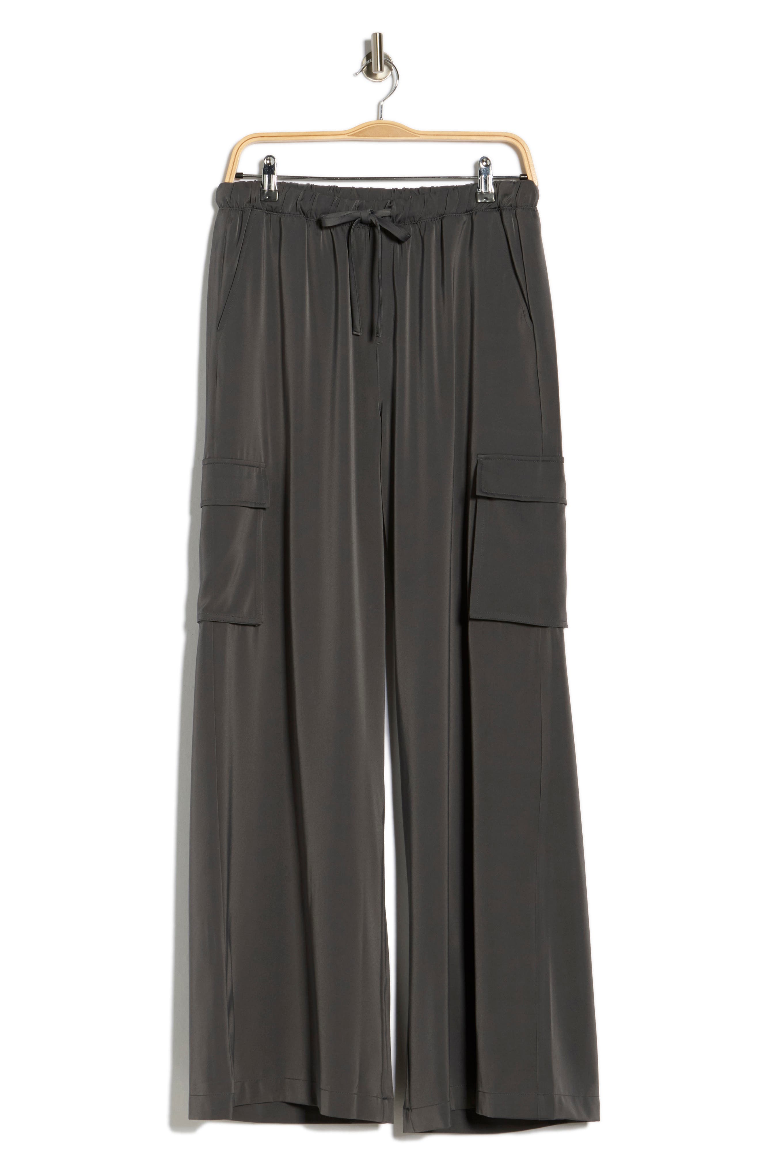 Splendid Satin Drawstring Wide Leg Cargo Pants | The Summit