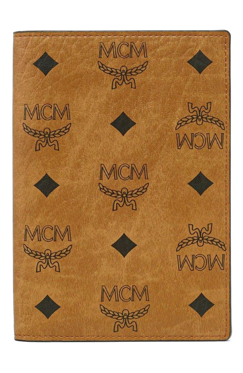 MCM Ottomar Passport Holder in Visetos, Main, color, Brown