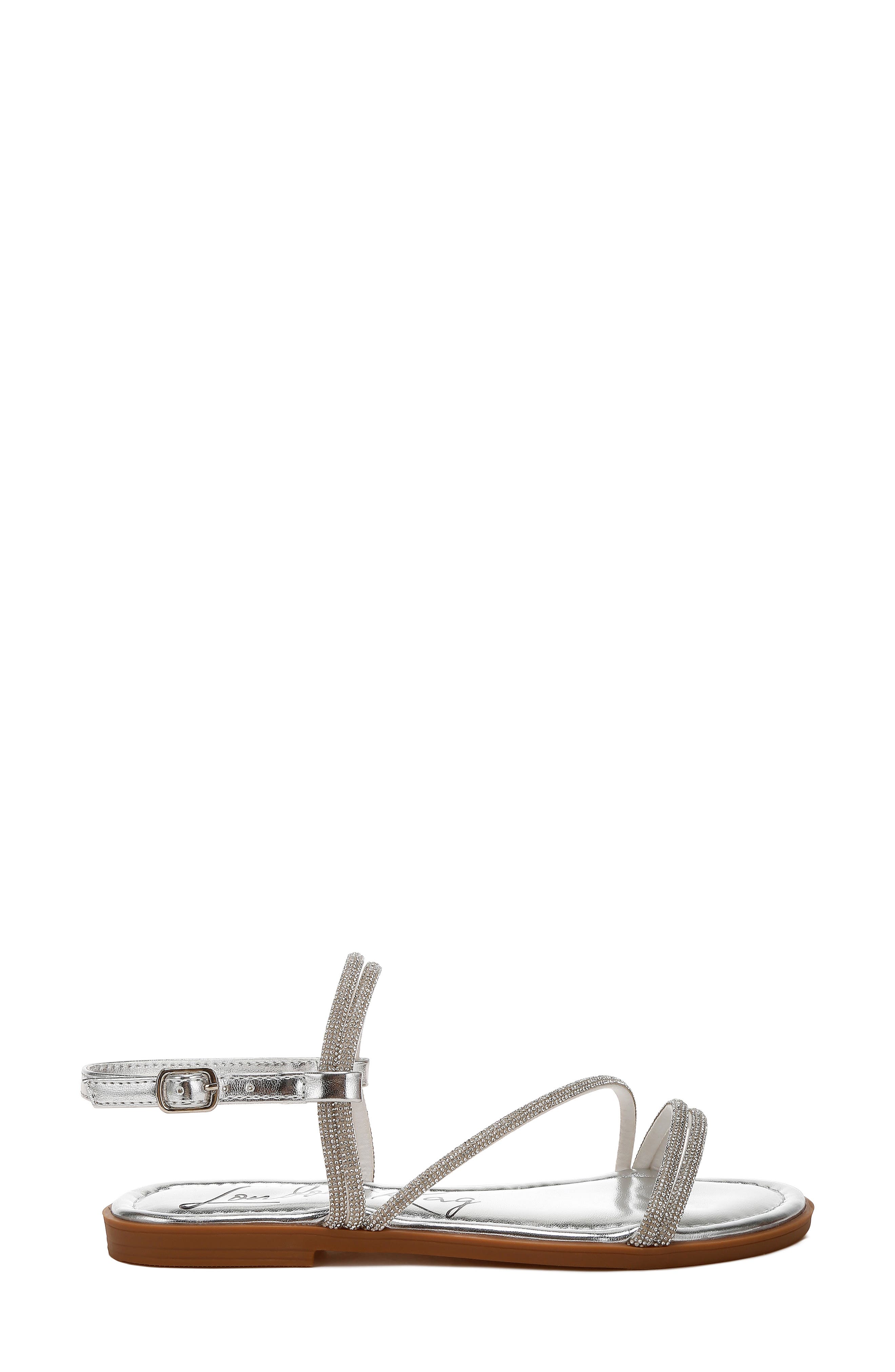 LONDON RAG Bawley Crystal Embellished Flat, Alternate, color, Silver