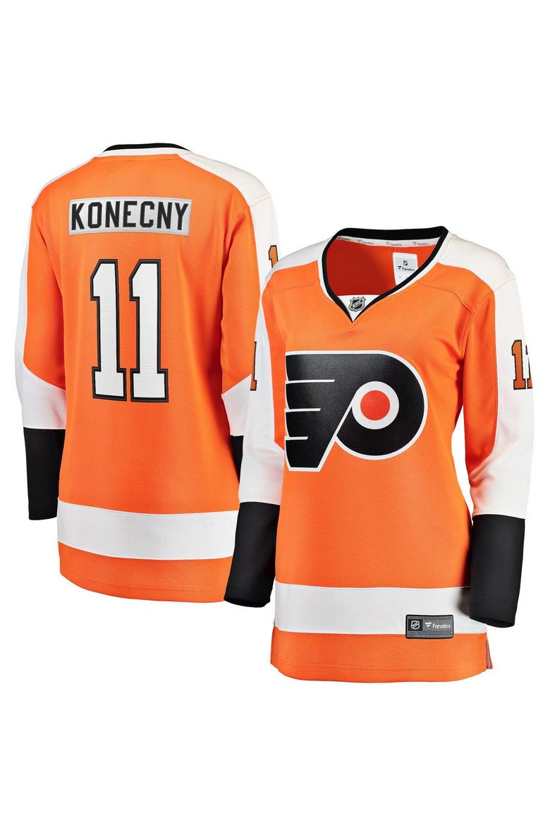 Women's Fanatics Branded Travis Konecny Orange Philadelphia Flyers Home Premier Breakaway Player Jersey, Alternate, color, Orange