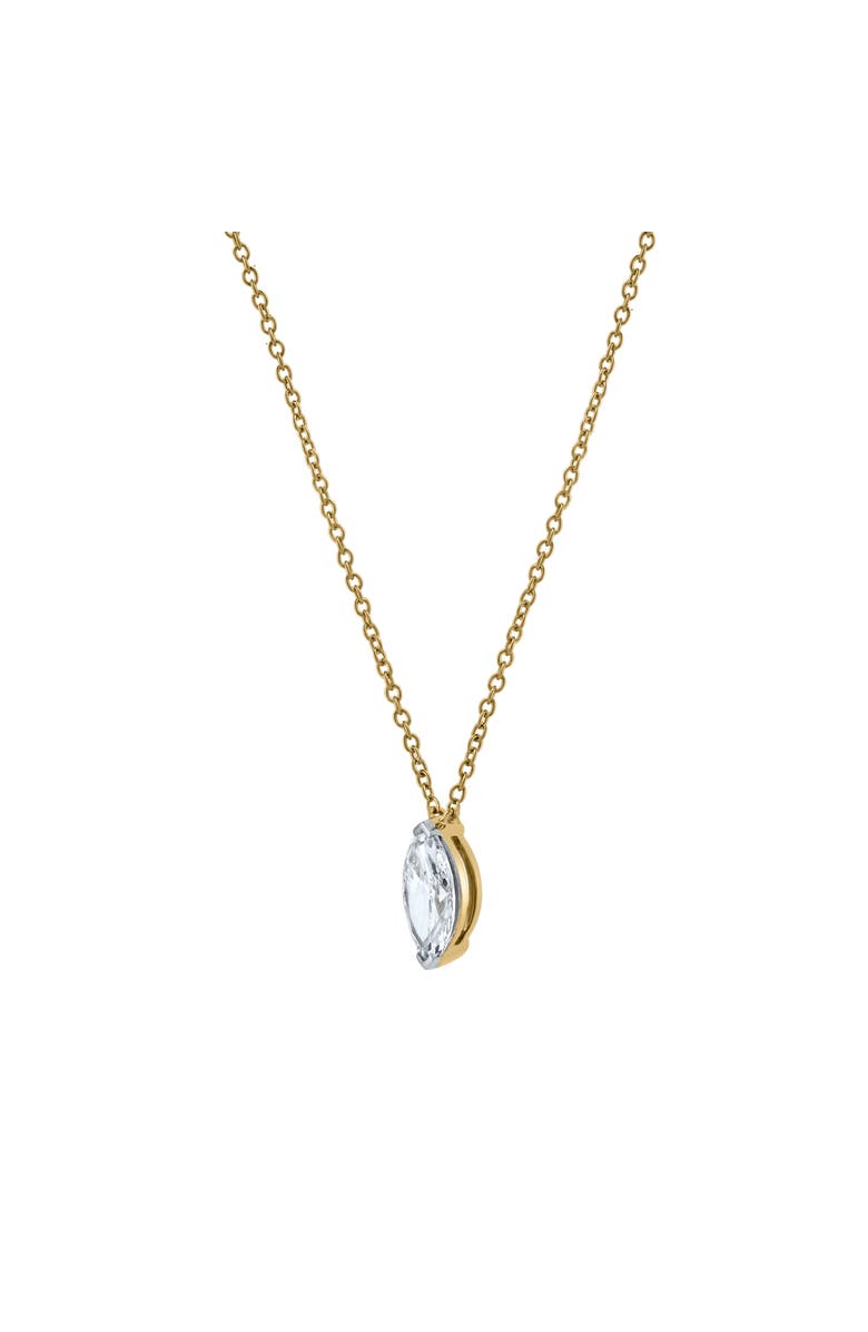 LuvMyJewelry Marquise Muse 14K Gold Lab Grown Diamond Necklace - 1 ct, Alternate, color, 14K Yellow Gold