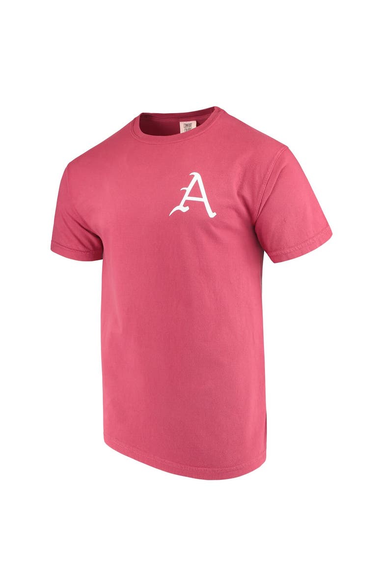 IMAGE ONE Men's Cardinal Arkansas Razorbacks Baseball Flag Comfort Colors T-Shirt, Alternate, color, 