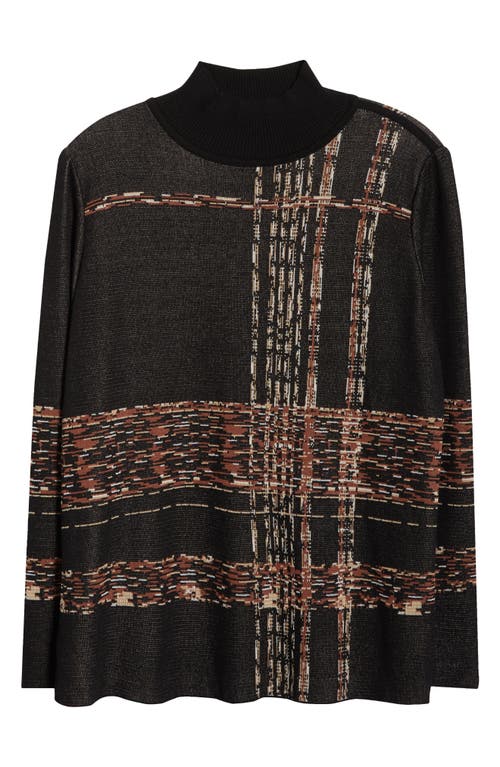 Anne Klein Plus Size Turtleneck Luxe-stitch Sweater In Multi
