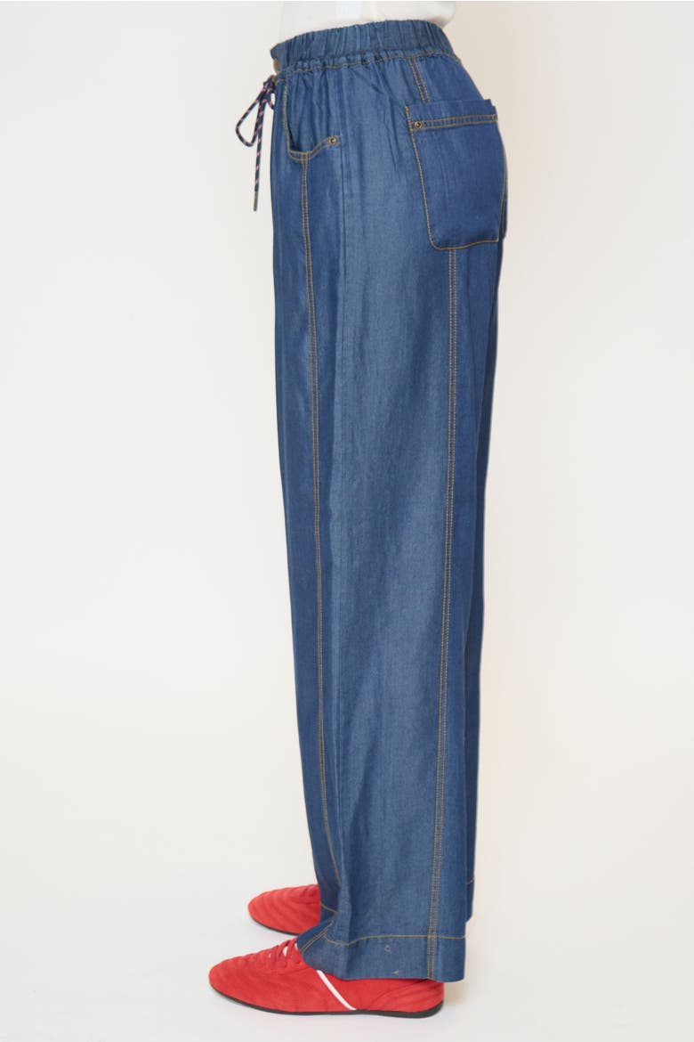 Quinn Tencel Drawstring Pants, Alternate, color, DENIM