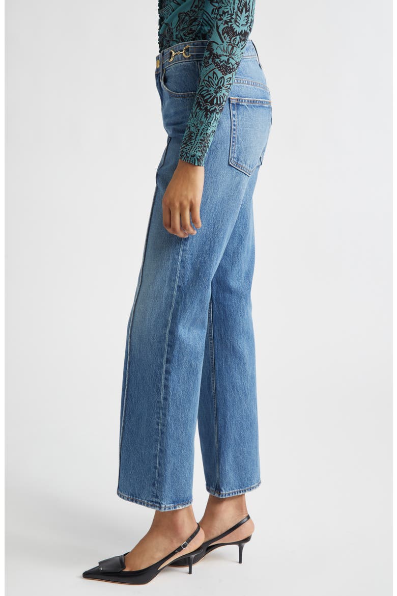 Agatha Mid Rise Straight Leg Jeans, Alternate, color, DANUBE