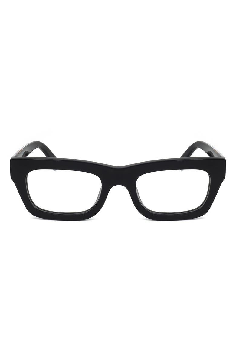 Marni 52mm Rectangular Reading Glasses, Main, color, Black