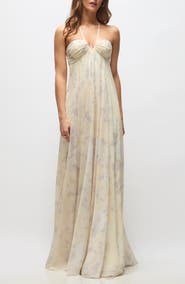 Dessy Collection Lilith Floral Chiffon Gown