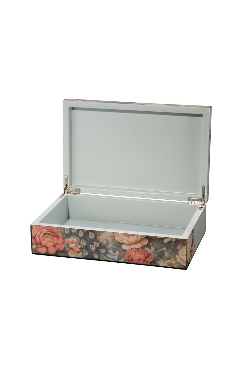 Mural Laquered Decorative Box, Alternate, color, Blue