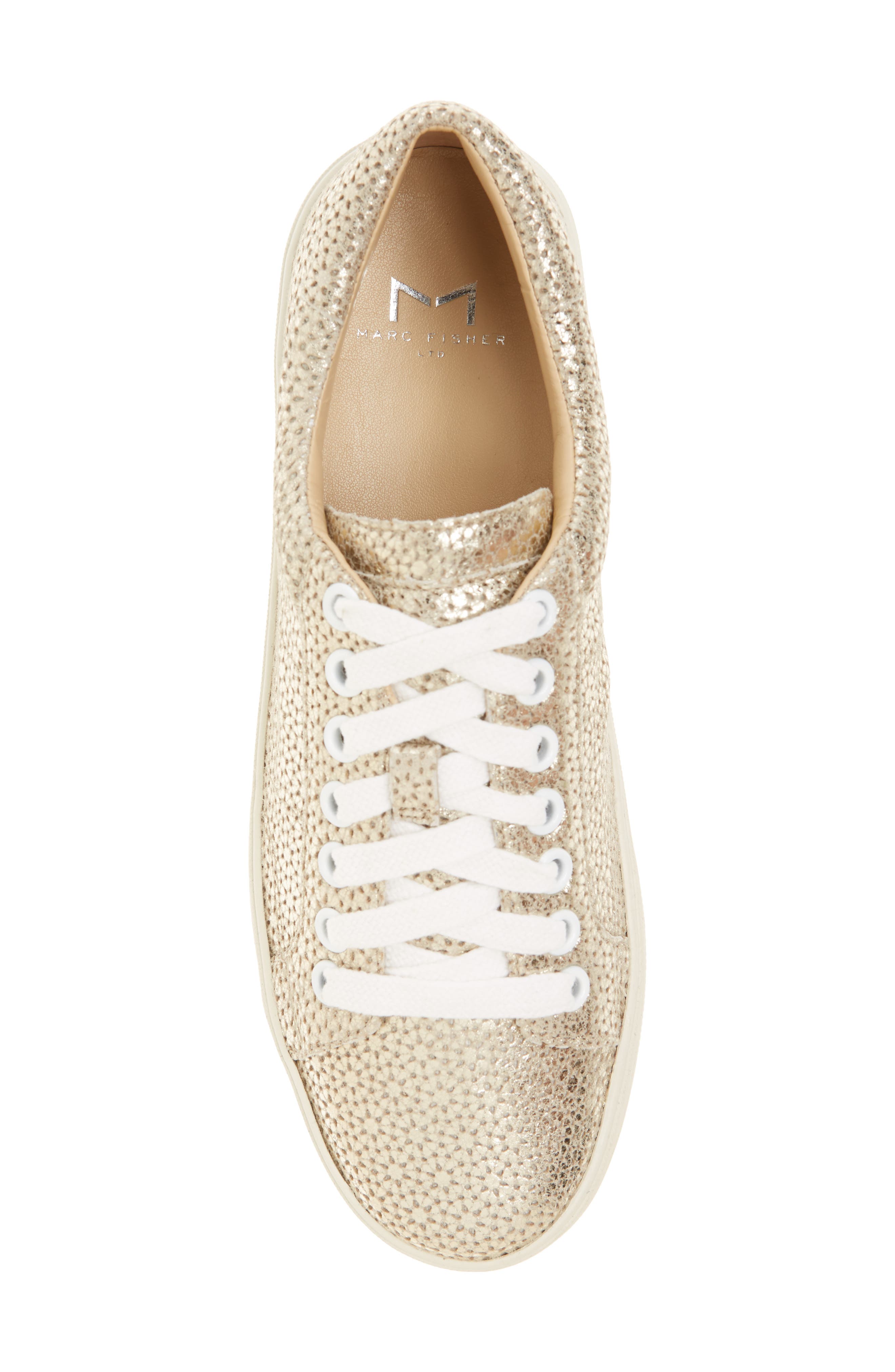 Emmy Platform Sneaker, Alternate, color, GOLD LEATHER
