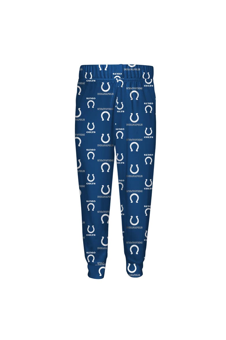 Youth Outerstuff Royal Indianapolis Colts All-Over-Print Long Sleeve T-Shirt and Pants Sleep Set, Alternate, color, Royal