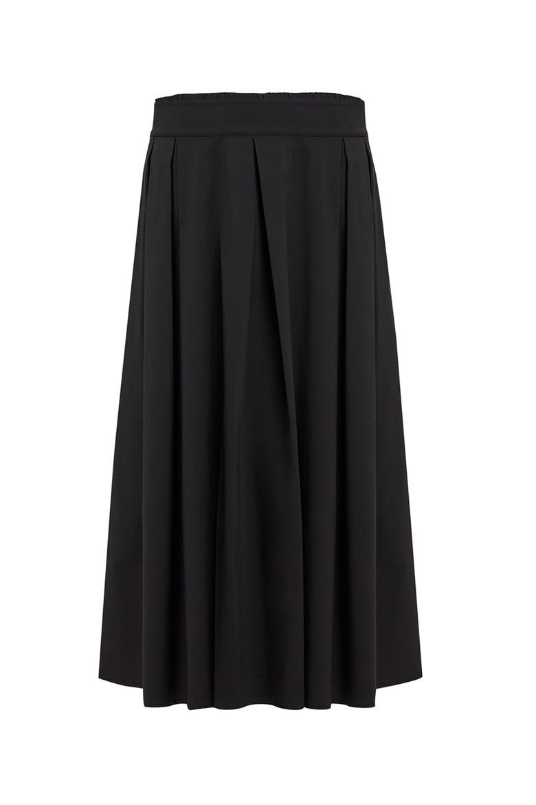 Jakayla Chic Pleated Midi Skirt, Main, color, BLACK