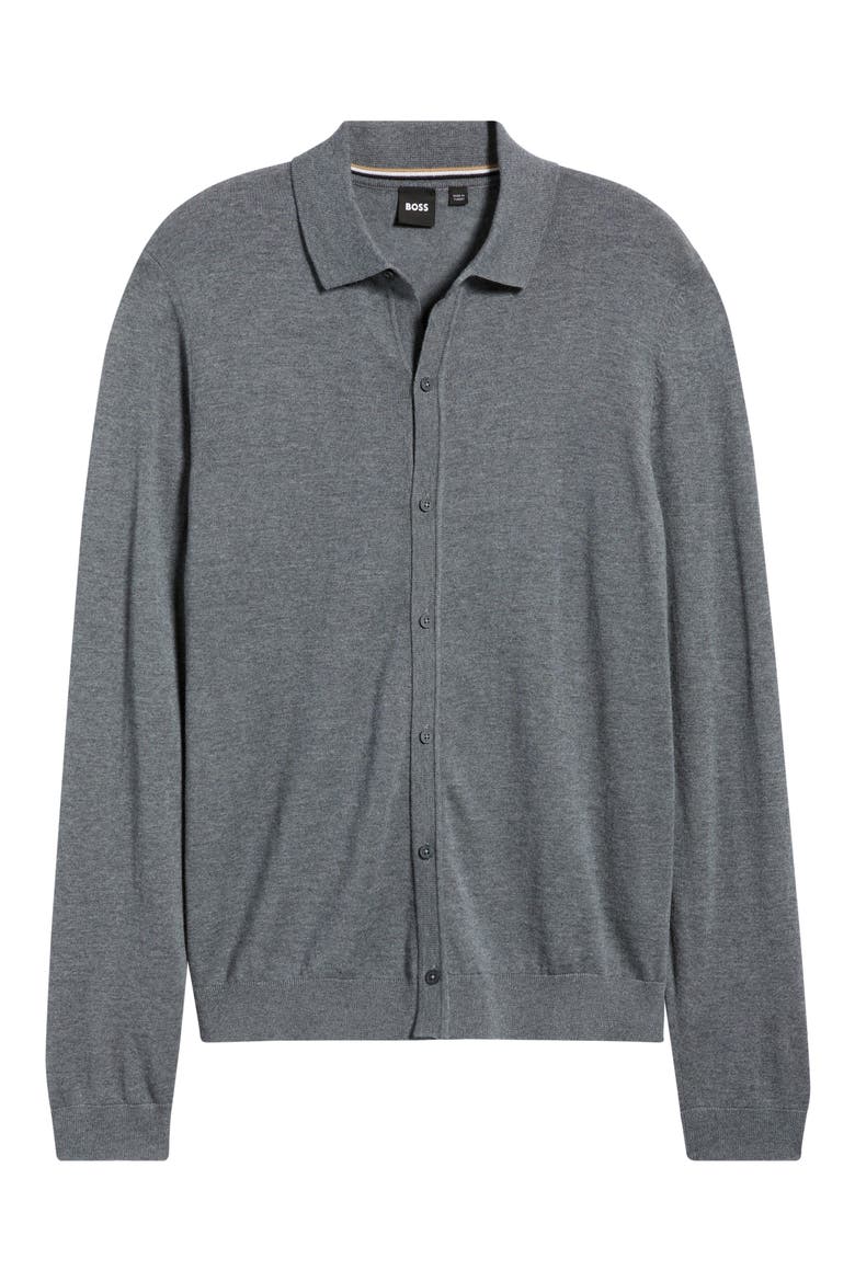 Helbert Wool Cardigan, Alternate, color, MEDIUM GREY