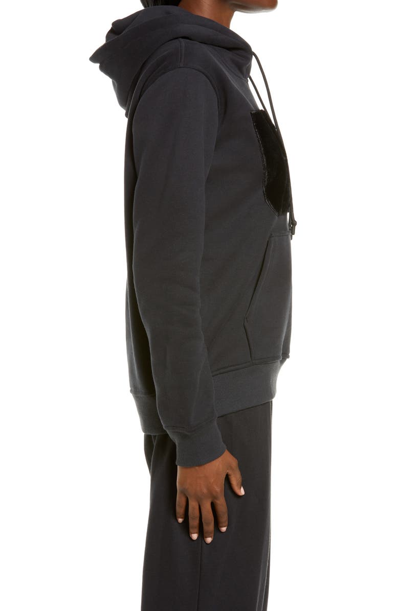 UGG<sup>®</sup> Rey Fuzzy Logo Hoodie, Alternate, color, 