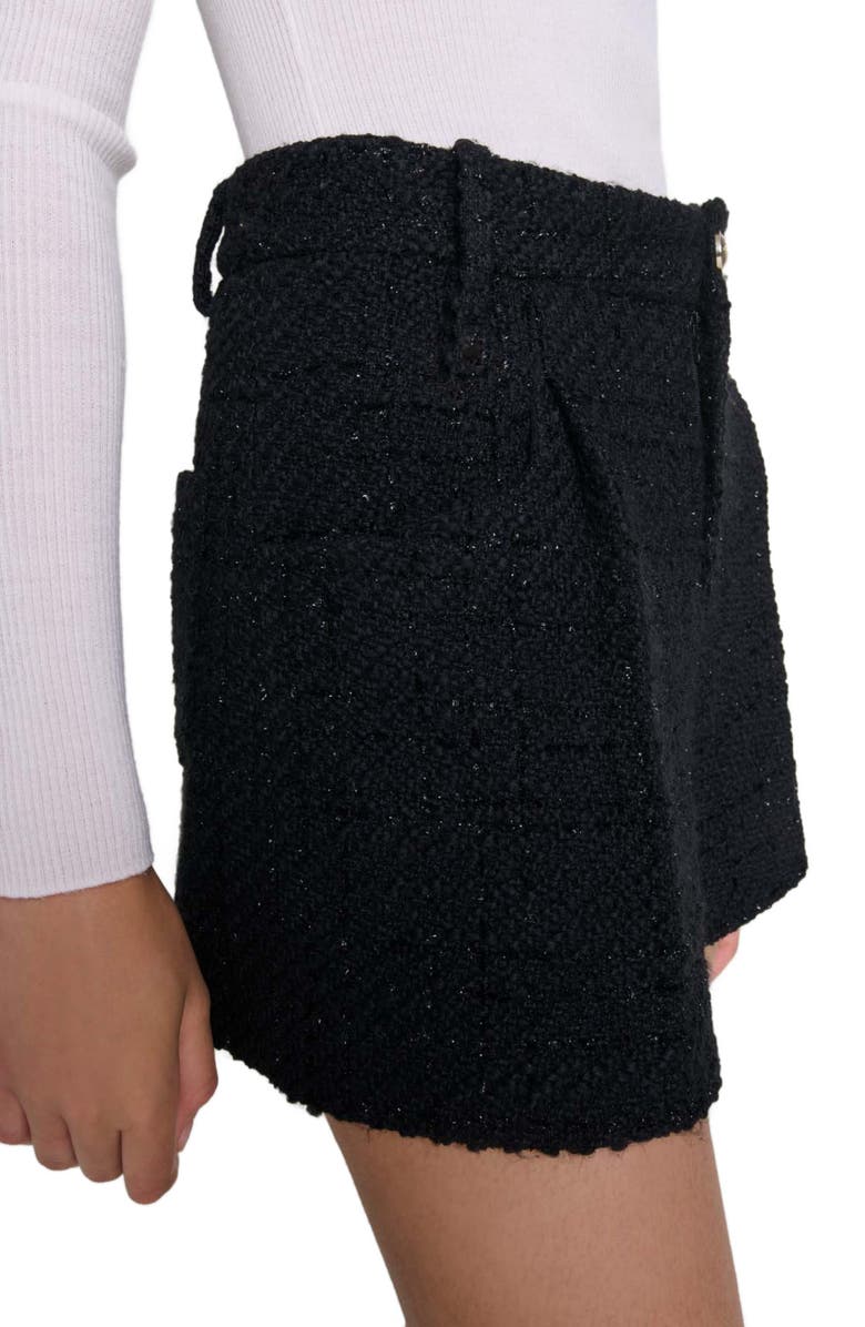 maje Tweed shorts, Alternate, color, 