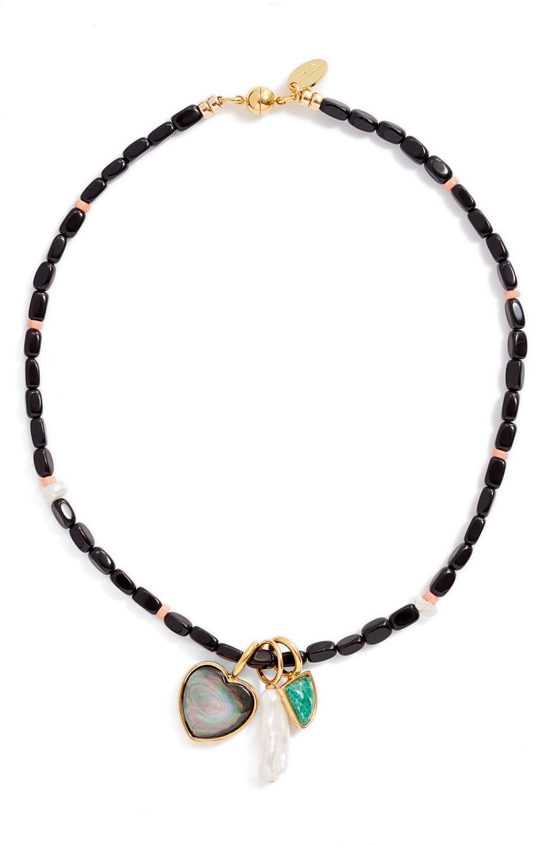 Lizzie Fortunato Catalina Charm Necklace, Main, color, 