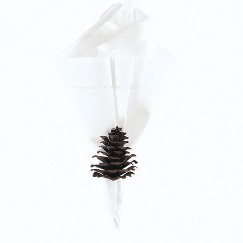 Pinecone Handcrafted Single Napkin Ring 2.75"