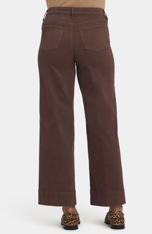 Nydj Teresa High Waist Wide Leg Ankle Jeans In Brown
