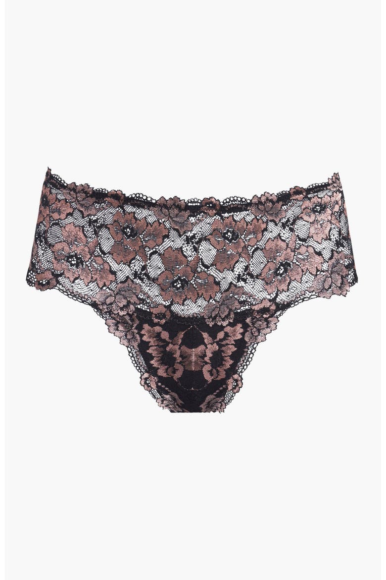 Savona High Waisted Brief, Alternate, color, Black/Mandorla