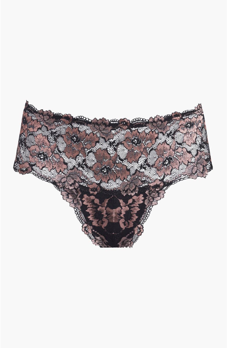 Cosabella Savona High Waisted Brief, Alternate, color, Black/Mandorla