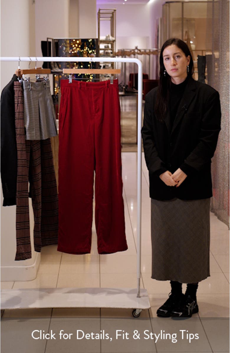 Tonia Velvet Straight Leg Pants, sales video thumbnail