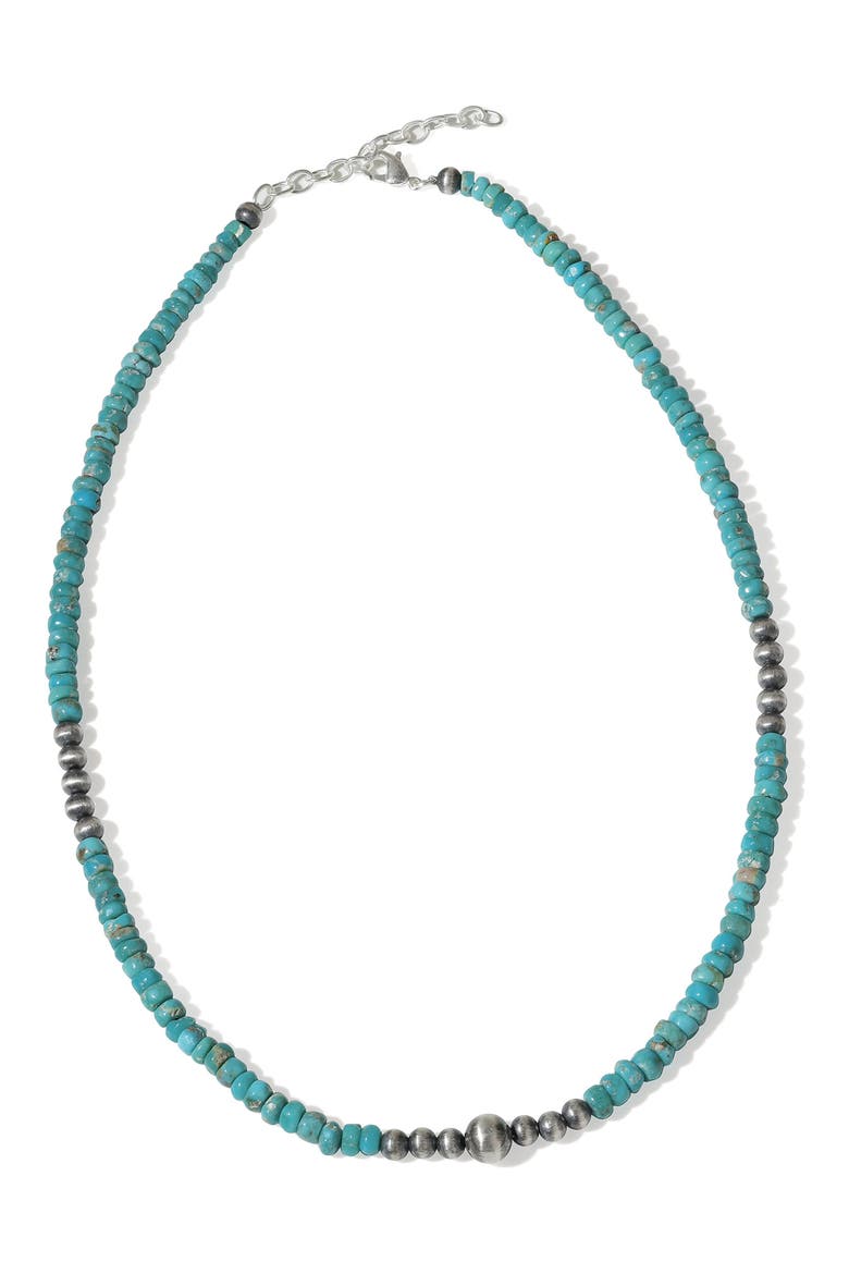Turquoise Beaded Necklace, Main, color, BLUE