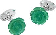 Jan Leslie Rose Carved Sterling Cufflinks