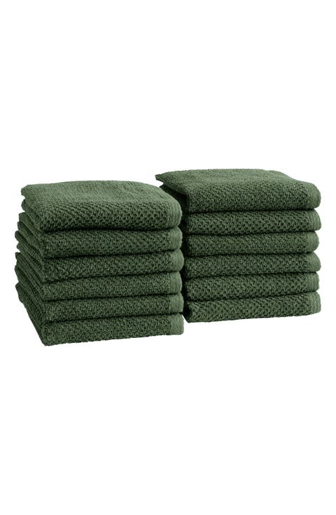 Set of 12 Textured Washcloths