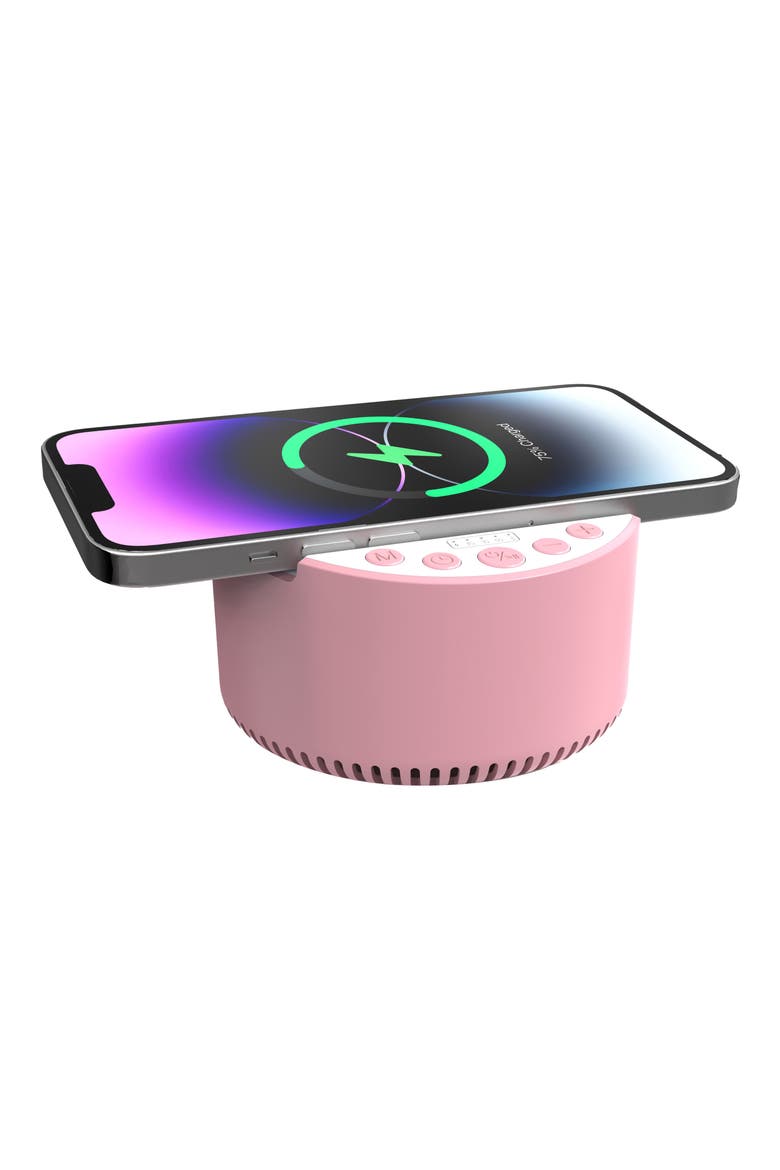 3-In-1 Bluetooth® Speaker, Sound Machine & Wireless Charger, Alternate, color, PINK