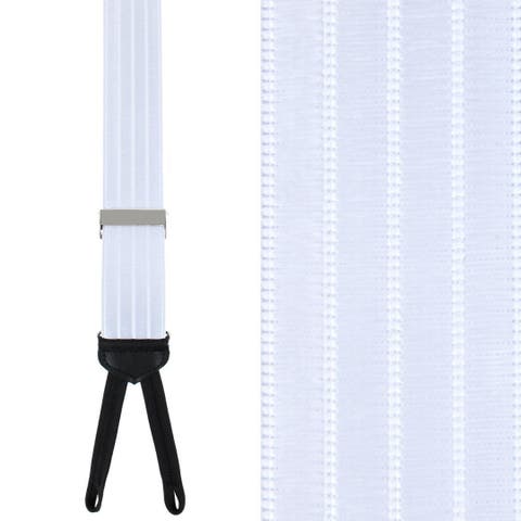 Jefferson Brushed Pinstripe Elastic Formal End Suspenders (Braces)