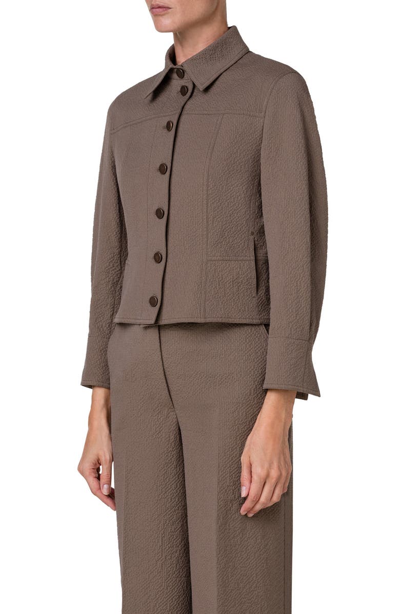 Akris punto Crop Seersucker Jacket, Alternate, color, 