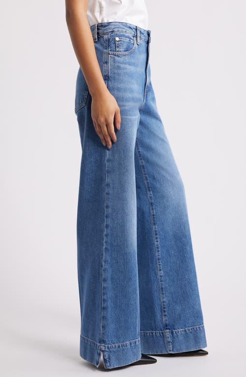 Frame The Slice High Waist Flare Jeans In Blue