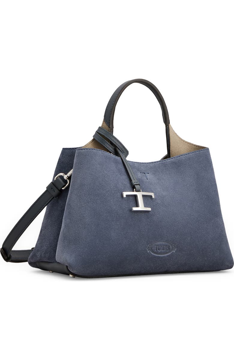 Tod's Micro Top Handle Shopper, Alternate, color, Indaco/ Ombra