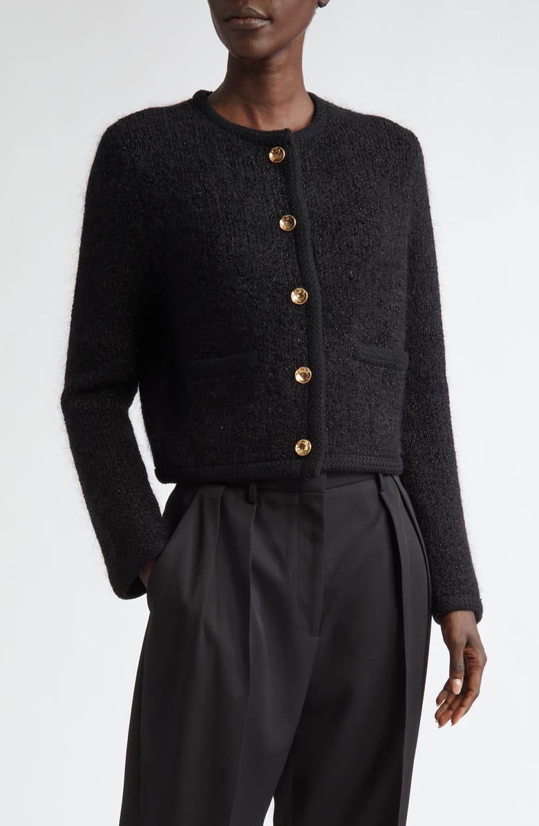 Altuzarra Napoline Tweed Crop Jacket, Main, color, 
