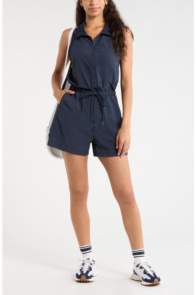 Travel Lite Romper, Alternate, color, NAVY SAPPHIRE