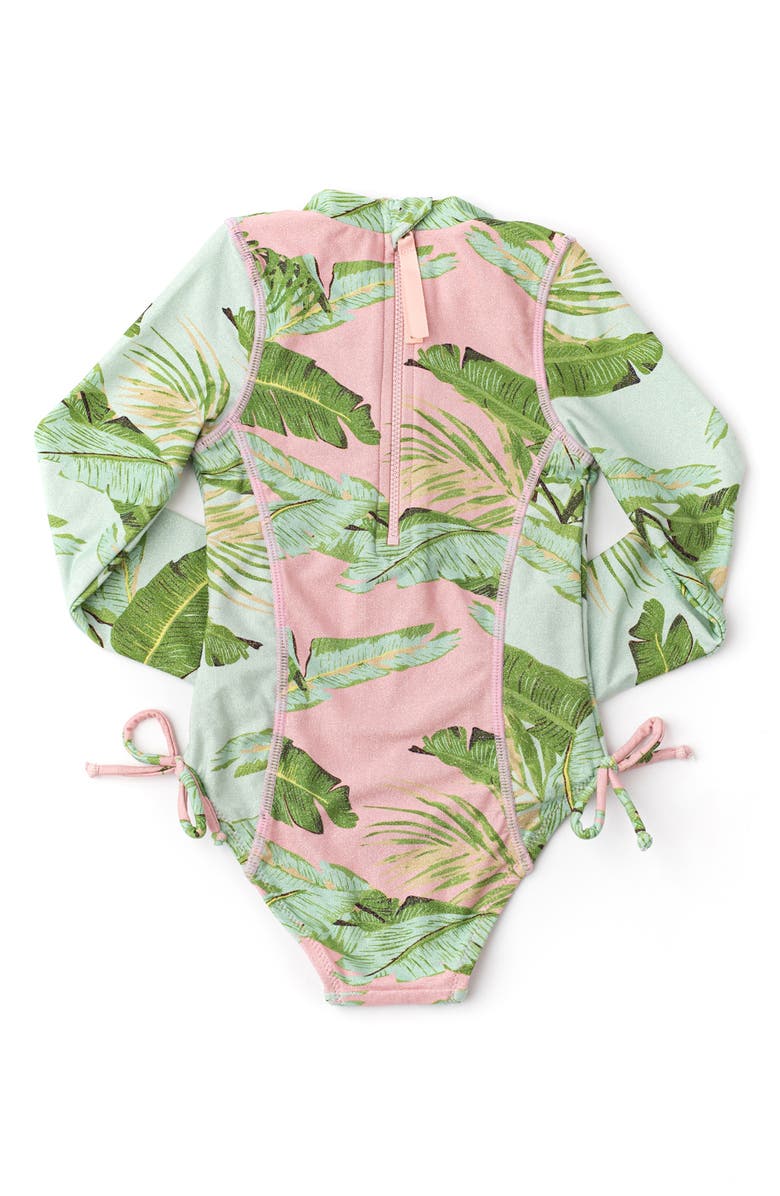 Shade Critters Kids' Shimmer Cabana Palms UPF 50+ One-Piece Swimsuit, Alternate, color,