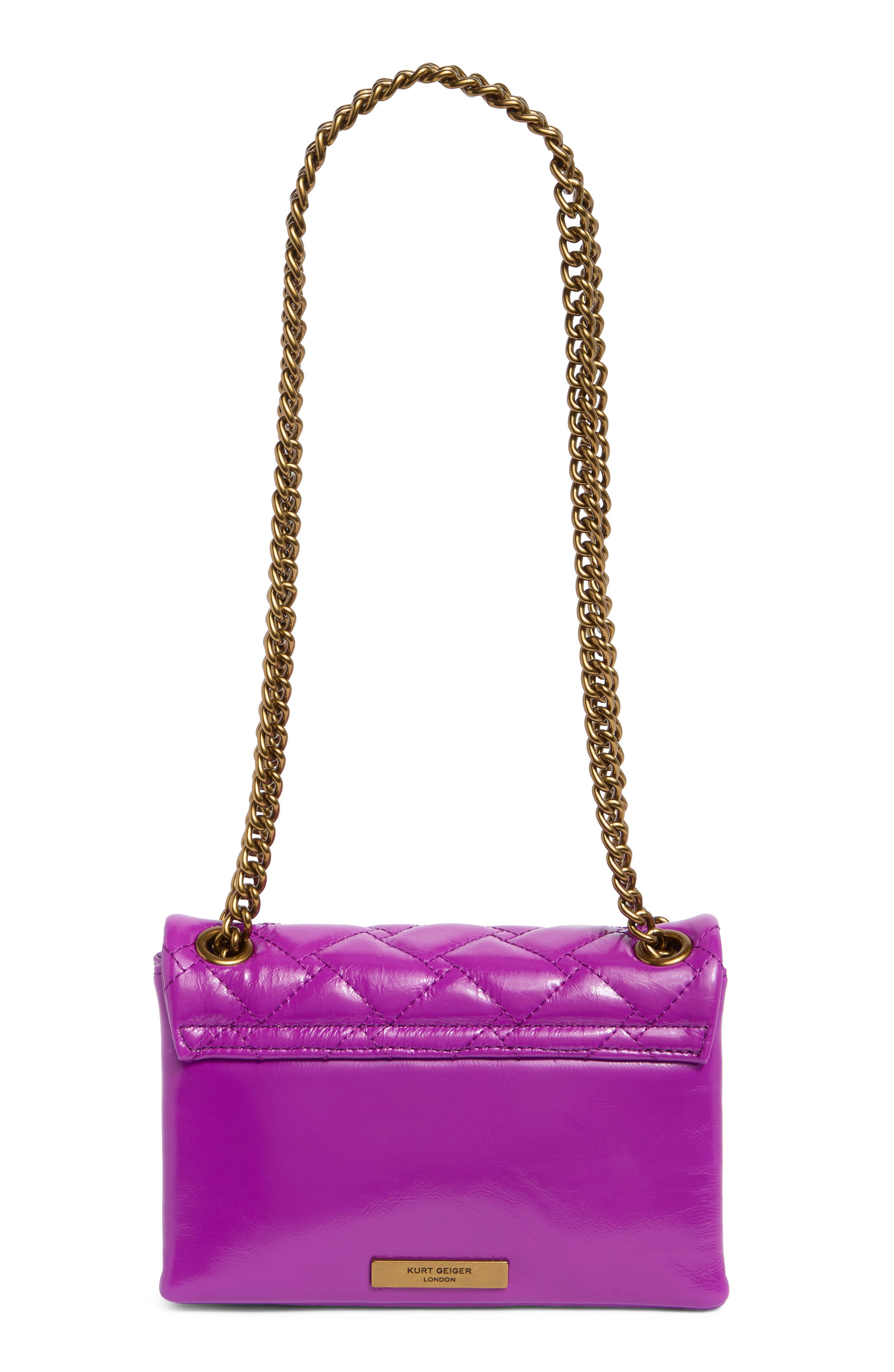 Kurt Geiger London Mini Kensington Quilted Leather Crossbody Bag, Alternate, color, 