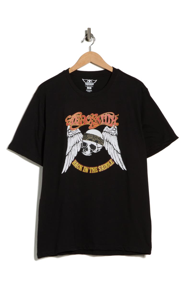 James Campbell Aerosmith Graphic T-Shirt, Alternate, color, Black
