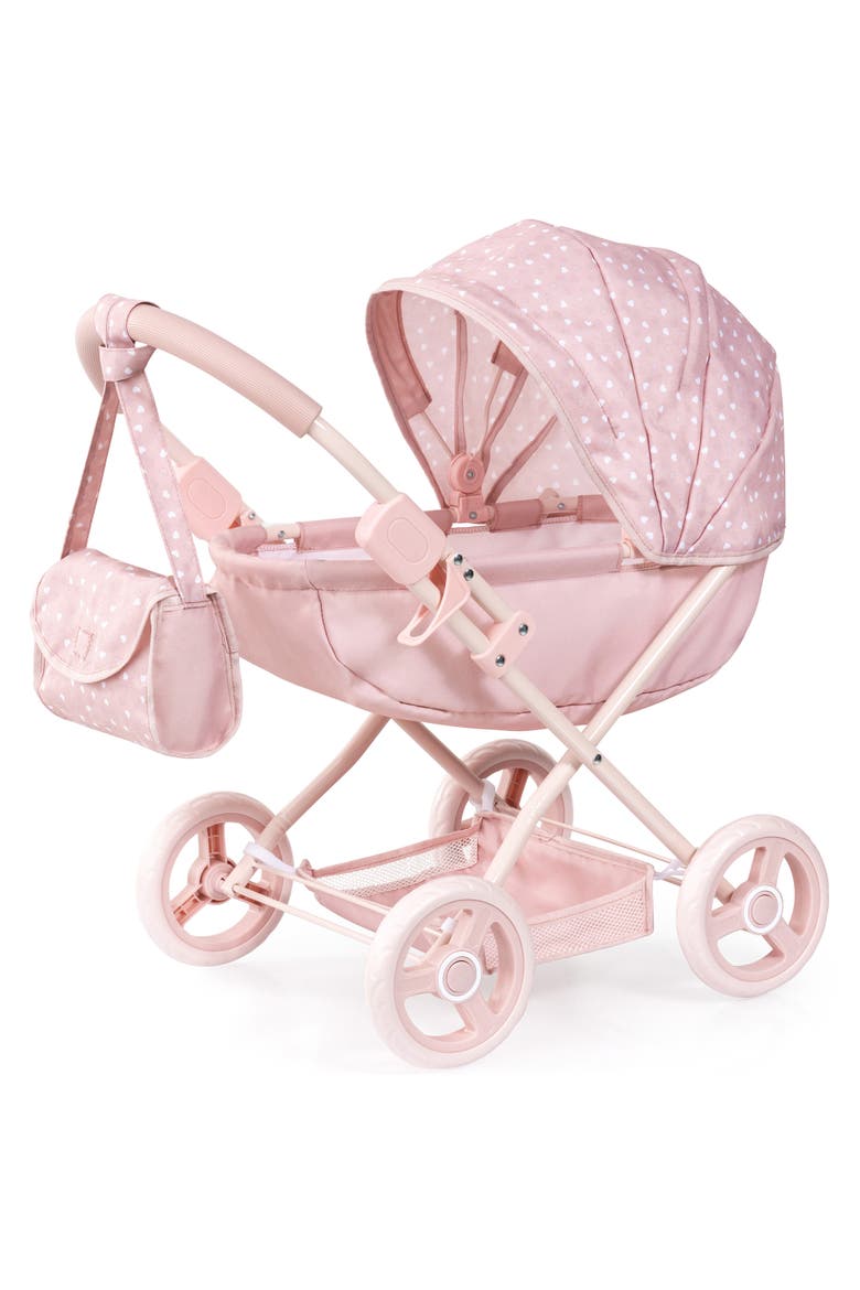 Doll Pram Cosy Play Push Stroller Fits 18" Dolls, Ages 3+, Main, color, Multicolored